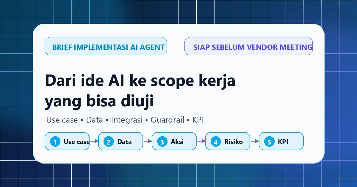 Brief Implementasi AI Agent: Apa yang Harus Disiapkan Sebelum Meeting Vendor?